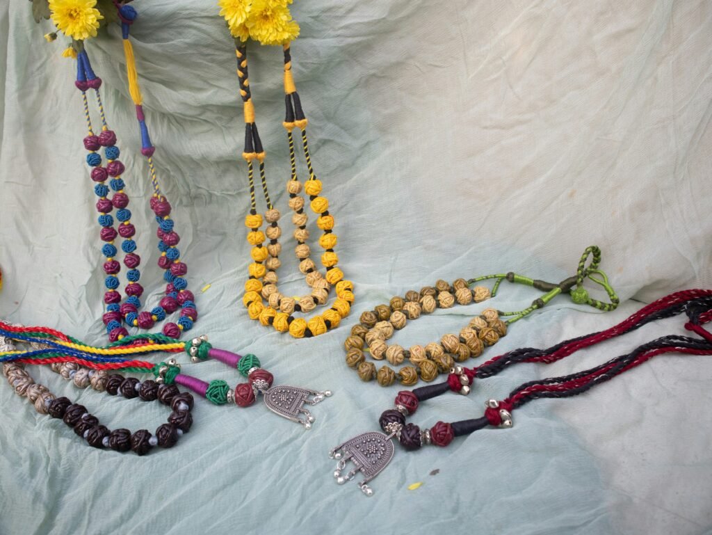 Jaipur Souvenirs You Will Actually Want to Bring Home 3 Traditional handcrafted necklaces displayed among Jaipur souvenirs