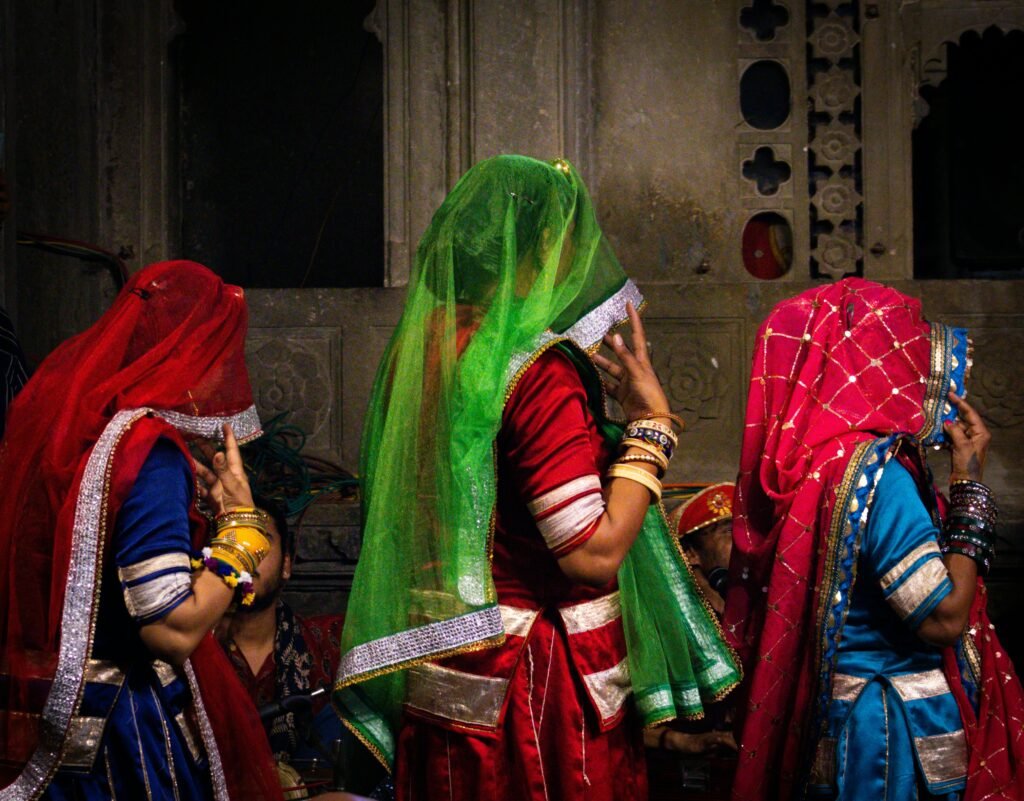 Ghoomar Dance in Jaipur: The Tradition Behind the Festival 1 Women in colourful traditional attire performing Ghoomar Dance at a Ghoomar festival in Rajasthan