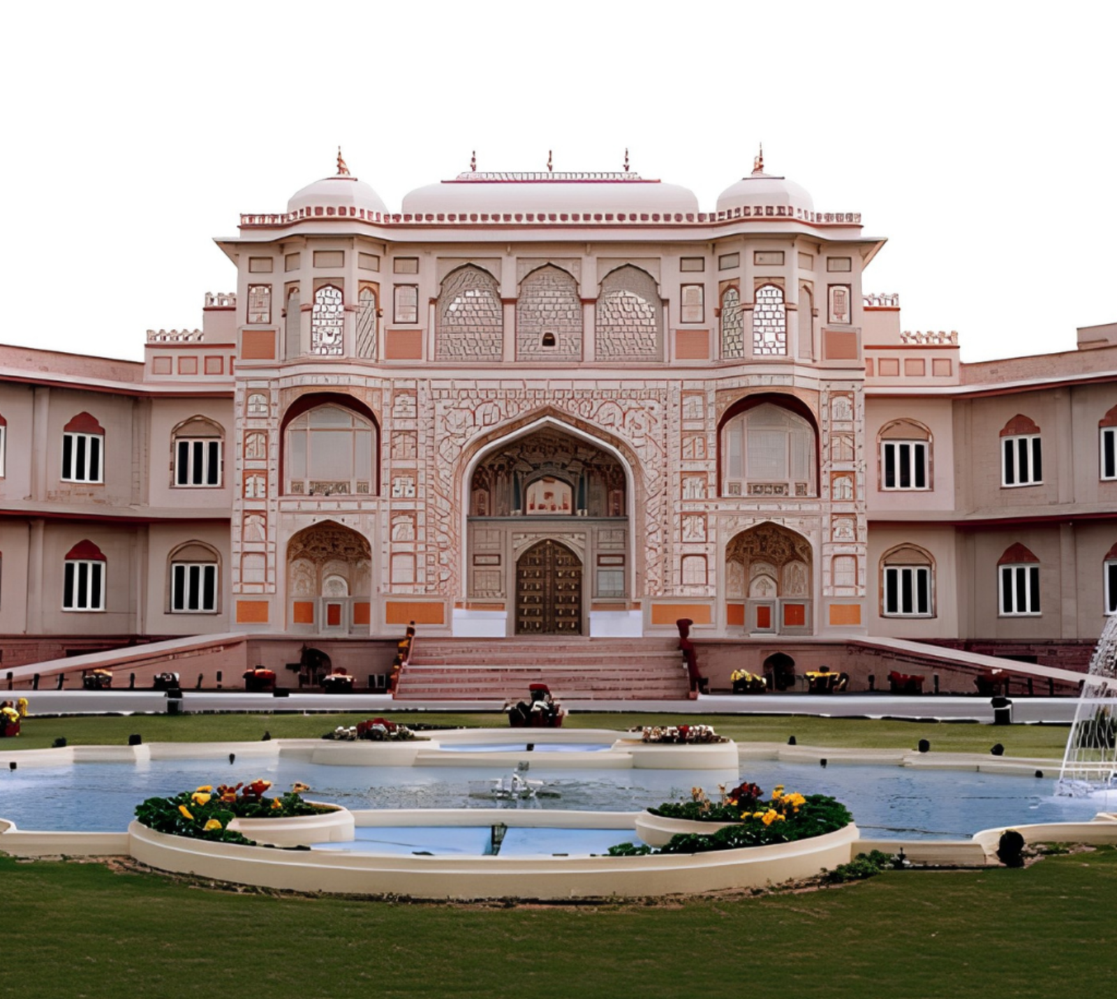 Birla Mandir 7 Birla Auditorium building, which houses the B M Birla Planetarium and science center complex at Statue Circle in Jaipur, Rajasthan.