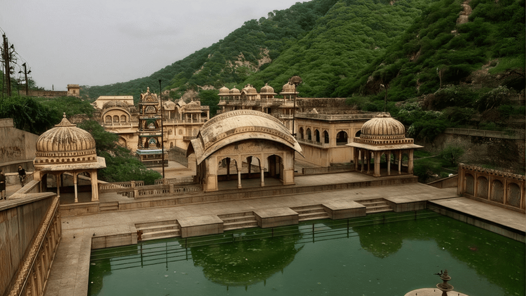 Coming Back to Jaipur, and Liking It More 1 Carved marble and sandstone cenotaphs at Gaitore ki Chhatriyan, one of the offbeat places in Jaipur